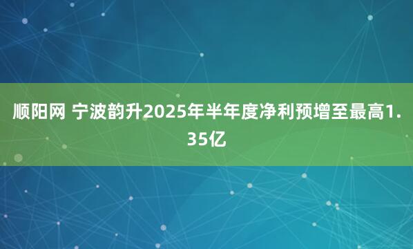 顺阳网 宁波韵升2025年半年度净利预增至最高1.35亿