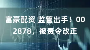 富豪配资 监管出手！002878，被责令改正