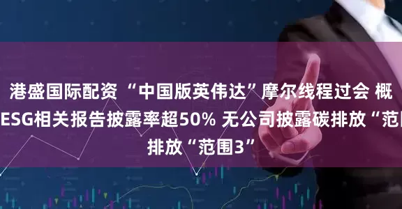 港盛国际配资 “中国版英伟达”摩尔线程过会 概念股ESG相关报告披露率超50% 无公司披露碳排放“范围3”